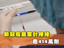 新冠疫苗累計接種逾414萬劑